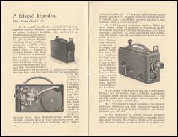 cca 1930-1940 Kodak mozgófilm felvevő és vetítő gépek katalógusa, illusztrált, 14p