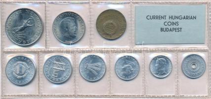 1975. 2f-10Ft (9xklf) érmés forgalmi sor fóliatokban T:1 patina 
Adamo FO8