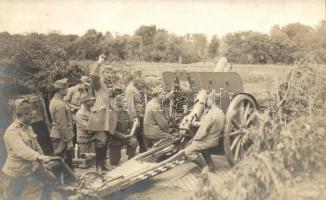 Első világháborús osztrák-magyar álcázott ágyúállás / WWI K.u.K. military, camouflaged cannon. photo