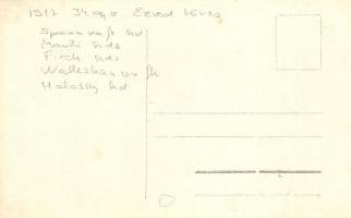 1917 37. gyalogezred törzs; Spannraft, Markó, Firch századosok, Walleshanzen főhadnagy és Halassy ha...