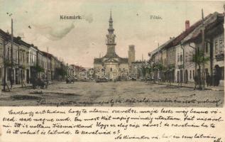 Késmárk, Kezmarok; Fő tér, üzletek / main square, shops (EK)
