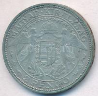 1933. 2P Ag "Madonna" T:2,2- patina 
Adamo P7