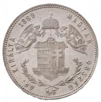 1869KB 1Ft Ag "Ferenc József / Angyalos címer" Körmöcbánya T:1- kis ph. Hungary 1869KB 1 F...