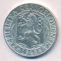 Csehszlovákia 1948. 100K Ag "600. évforduló - Károly Egyetem" T:1- 
Czechoslovakia 1948. ...