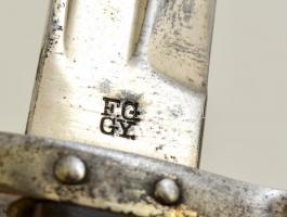 Steyr-Mannlicher M1895 szurony, Fegyver és Gépgyár Budapest, fém bajonettel, h: 37 cm