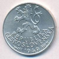 Csehszlovákia 1949. 100K Ag "Iglói bányászat 700. évfordulója" T:1- 
Czechoslovakia 1949....
