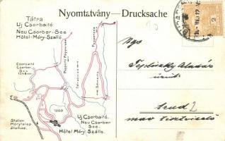 Tátra, Csorba-tó, Móry szálloda. kihajtható reklámlap térképpel / Strbské Pleso / hotel, lake. folda...
