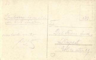 1917 Orosz harctér, gyalogsági ágyúállás az első vonalban / WWI K.u.K. military, Russian front, cann...