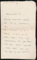 1910 Adler Vilmos (1867-?) hatvani rabbi kézzel írt levele, mesterének címezve, 18x11 cm