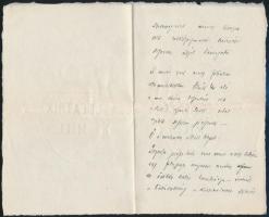 1910 Adler Vilmos (1867-?) hatvani rabbi kézzel írt levele, mesterének címezve, 18x11 cm