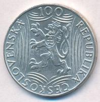 Csehszlovákia 1949. 100K Ag "Sztálin" T:1- 
Czechoslovakia 1949. 100 Korun Ag "Stali...