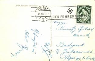 Vienna, Wien I. Hochhaus Herrengasse / skyscraper with swastika. NSDAP German Nazi Party propaganda ...