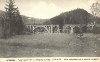 Jaremcse, Jaremcze; Most kolejowy z drugiej strony / railway bridge, viaduct. E. Schreiera