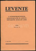 1943 Levente IV. évfolyam 3. szám, a leventeparancsnokok, leventeoktatók és leventeifjúvezetők hivatalos lapja