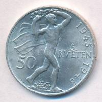 Csehszlovákia 1948. 50K Ag Prágai felkelés harmadik évfordulója T:1-  Czechoslovakia 1948. 50 Korun Ag Third anniversary of the Prague Uprising C:AU Krause KM#25