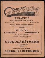 cca 1900 Obermann csokoládéforma mintalapok, papírkötésben, 31x24 cm
