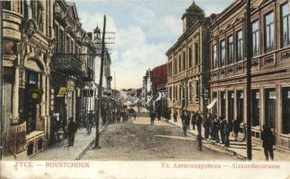 Ruse, Pyce, Roustchouk; Alexanderstrasse / street view, shops (EB)