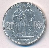 Szlovákia 1941. 20K Ag Cirill és Metód T:1-,2 Slovakia 1941. 20 Korun Ag St. Kyrill and St. Methodius C:AU,XF Krause KM#7.1