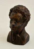 Jelzés nélkül: Franz Schubert réz büszt, m:9,5 cm