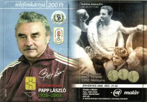 1926-2003 Papp László emléklap telefonkártya. 3szoros olimpiai bajnok