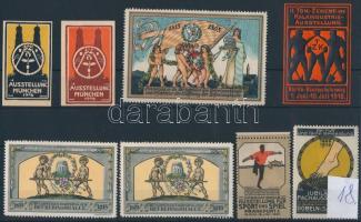 1908-1914 8 klf német kiállítási alkalmi bélyeg