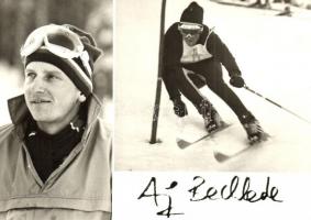 2 db MODERN síelő / 2 modern skier; Polish Andrzej Bachleda-Curus, German Hans Stuffer