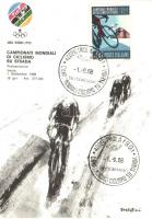 Campionati Mondiali di Ciclismo su Strada - 3 db modern díjjegyes olasz kerékpárversenyes motívumlap...