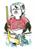 4 db MODERN sí és jégkorong (hoki) motívumlap / 4 modern ski and ice hockey motive cards