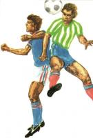 9 db MODERN grafikai motívumlap az 1986-os Mexikói Labdarúgó Világbajnokságról. Svindt Ferenc rajzai...