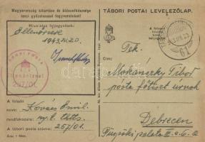 1943 Kellemes Húsvéti Ünnepeket! Tábori Postai Levezőlap / WWII Hungarian military Easter greeting c...
