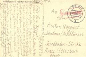 2 db RÉGI katonai térképes motívumlap bélyegzésekkel / 2 pre-1945 military map motive cards with sta...