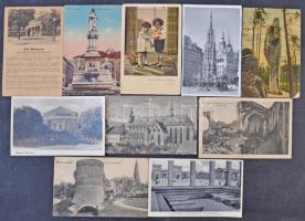 30 db főleg RÉGI külföldi városképes lap vegyes minőségben / 30 mostly pre-1945 European town-view p...