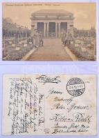 64 db RÉGI első és második világháborús katonai képeslap fotókkal és bélyegzésekkel albumban. Érdeke...