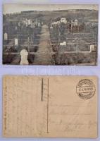 64 db RÉGI első és második világháborús katonai képeslap fotókkal és bélyegzésekkel albumban. Érdeke...