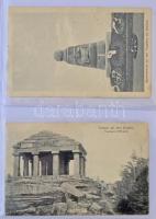 64 db RÉGI első és második világháborús katonai képeslap fotókkal és bélyegzésekkel albumban. Érdeke...