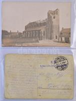 64 db RÉGI első és második világháborús katonai képeslap fotókkal és bélyegzésekkel albumban. Érdeke...