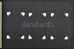 Nagy méretű dombornyomott bőr képeslapalbum kb. 140 férőhellyel / Big sized leather postcard album w...