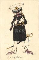 Kuropatkin. Barcsay Adorján levele / Caricature of a Russian militry officer of the Russo-Japanese War, D&C.B. Serie 2237. artist signed