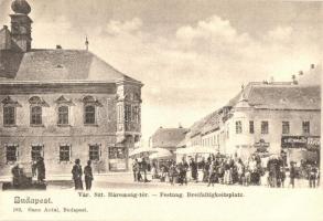 Budapest I. Szentháromság tér a várban, Grünwald Erczherzog papírüzlete, Walther üzlete; Ganz Antal 182.