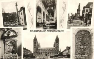 Pécs, Székesegyház, belső, Zsolnay szobor, Minaret, belgyógyászati klinika