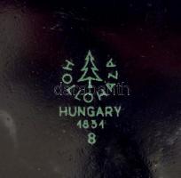 Hollóházi bonbonier, kézzel festett, jelzett, kis kopásokkal, 12,5×9,5×5,5 cm