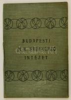 1905 Budapesti M. K. Bábaképző Intézet nagyméretű bába oklevele, díszes egészvászon Gottermayer kötésben, 46x62 cm