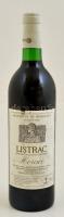 Listrac Bordeaux bontatlan palack francia bordói vörösbor / French red wine