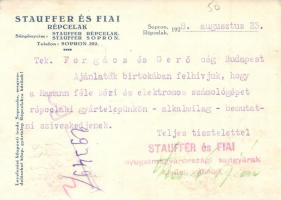 Stauffer és Fiai sajtgyárak Répcelakon. reklámlap / Hungarian cheese factory advertisement card (r)