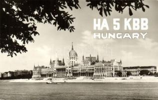 4 db MODERN budapesti képeslap; országház / 4 modern Hungarian town view postcards; Budapest Parliam...