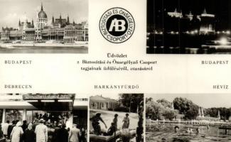 4 db MODERN budapesti képeslap; országház / 4 modern Hungarian town view postcards; Budapest Parliam...