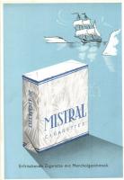 Erfrischende Zigarette mit Mentholgeschmack / Mistral cigarettes advertisement card