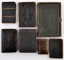 7 db régi bőrkötéses imakönyv