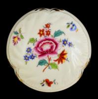 Herendi bonbonniere, kézzel festett, jelzett. d: 9 cm