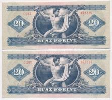 1980. 20Ft (2x) sorszámkövetők T:I 
Adamo F17